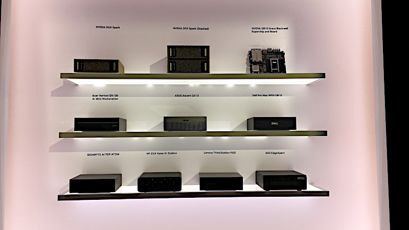 NVIDIA DGX Spark Models on Display CES 2026