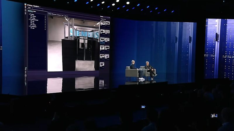 Siemens NVIDIA Digital Twins Keynote at CES 2026 Roland Busch Jensen Huang