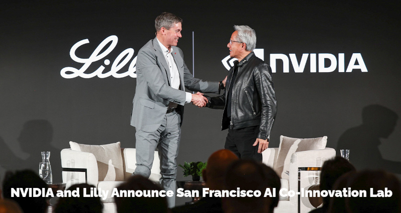 NVIDIA Lilly San Francisco Co-Innovation Lab Announcement Dave Ricks Jensen Huang