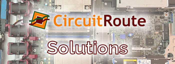 CircuitRoute Solutions Banner with a Server Background